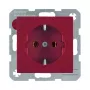 Berker 47438912 Tomada SCHUKO S.1/B.3/B.7 vidro vermelho brilhante