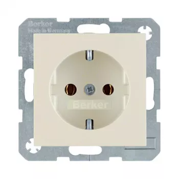 Berker 47438982 Tomada Schuko Branco Brilhante