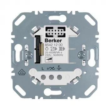 Berker 85421200 Módulo regulador de intensidade universal, 1 canal, encastrado, 230 V, 20-420 W/VA, compatível com LED