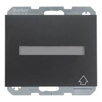 Berker K.1 Tomada SCHUKO com tampa basculante, proteção reforçada contra contacto, antracite mate