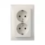 Tomada dupla SCHUKO Berker S.1, 16A 250V, branco polar brilhante com tampa