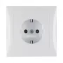 Berker S.1 tomada SCHUKO com tampa, branco polar (tipo F, 16 A, 250 V, encastrar)