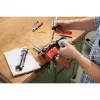 Torno de bancada mini BESSEY S10-ST S 10, vermelho, 100 mm de abertura, 50 mm de profundidade, com 2 grampos de mesa