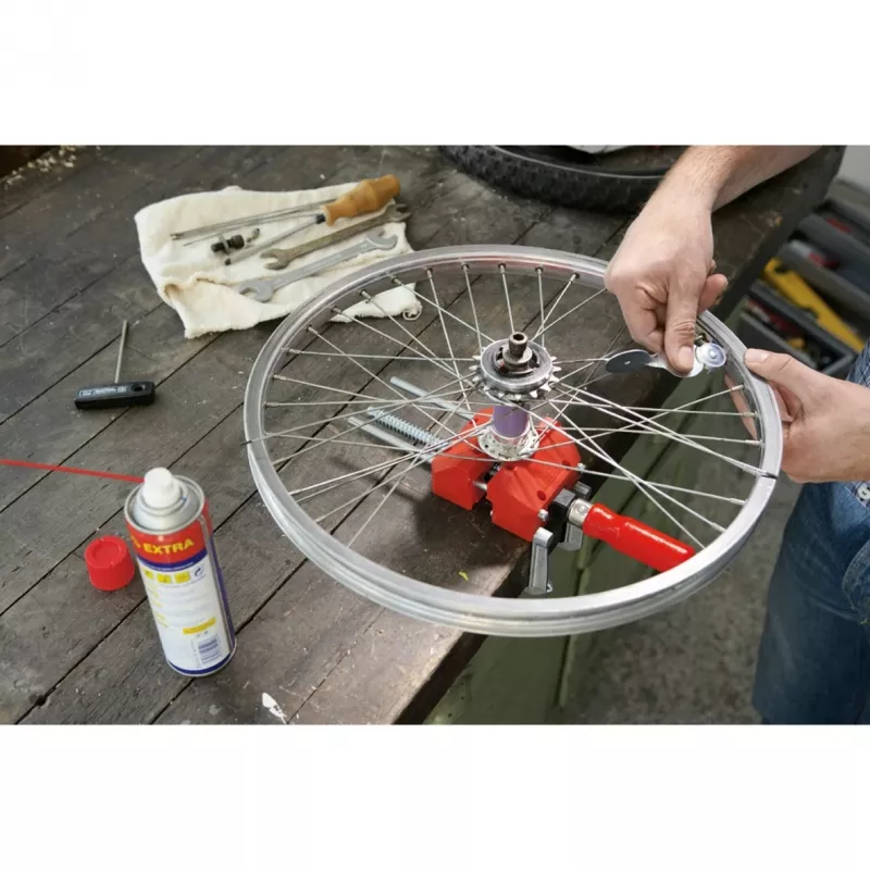 Torno de bancada mini BESSEY S10-ST S 10, vermelho, 100 mm de abertura, 50 mm de profundidade, com 2 grampos de mesa