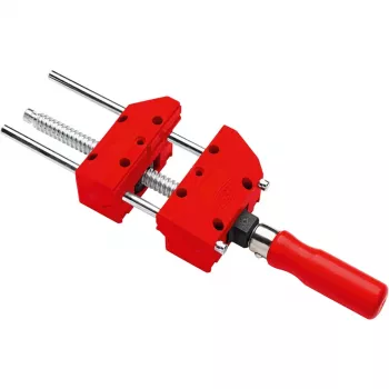 Torno de bancada mini BESSEY S10-ST S 10, vermelho, 100 mm de abertura, 50 mm de profundidade, com 2 grampos de mesa