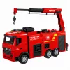 Camião de bombeiros telecomandado Huina 1362 com grua e canhão de água, 1:18