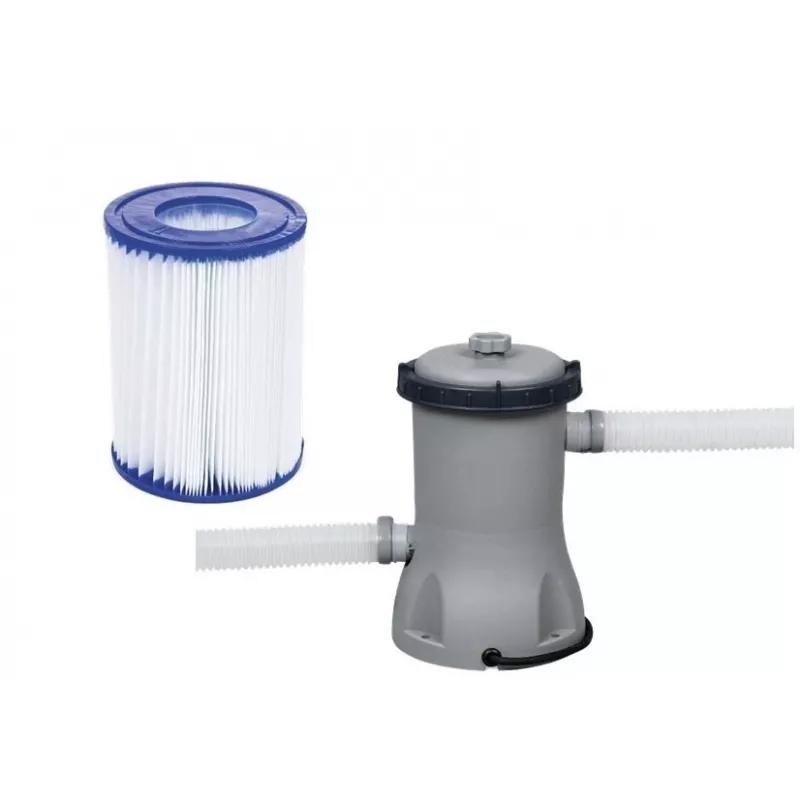 Bestway Fast Set Piscina 457 x 84 cm (15 ft) Piscina redonda insuflável com bomba de filtro, capacidade de 11016 L, revestimento DuraPlus, Prismatic Stone Print