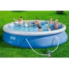Bestway Fast Set Piscina 457 x 84 cm (15 ft) Piscina redonda insuflável com bomba de filtro, capacidade de 11016 L, revestimento DuraPlus, Prismatic Stone Print