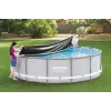 Bestway Cobertura de piscina Flowclear para piscina Steel Pro MAX Frame 427 cm (14 ft) - azul polietileno com atadores de corda