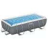 Piscina Bestway Frame Pool 404 x 201 x 100 cm retangular com bomba de filtro, escada, cobertura e doseador ChemConnect