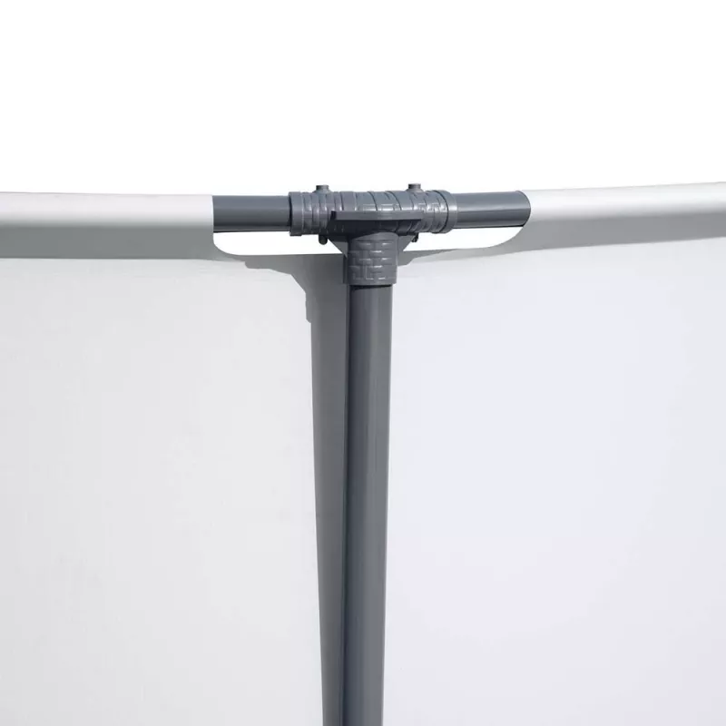Piscina Bestway Steel Frame 549 x 122 cm (18 ft x 48 in) Piscina Redonda com Bomba de Filtro, Escada, Cobertura - 56462