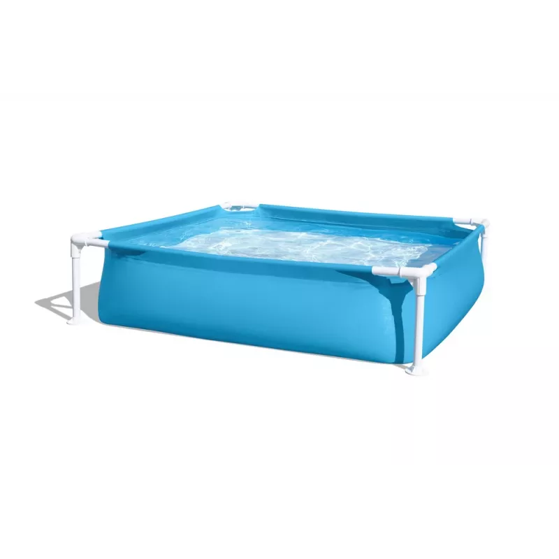 Bestway Steel Pro Piscina de estrutura 122 cm x 122 cm x 30,5 cm piscina quadrada para crianças 365 L azul
