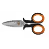 Tesoura de eletricista BETA 1128BSX com entalhe de descarnar, 145 mm, aço inoxidável, laranja/preto