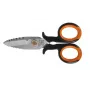 Tesoura de eletricista BETA 1128BSX com entalhe de descarnar, 145 mm, aço inoxidável, laranja/preto