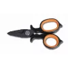 Tesoura de eletricista BETA 1128BAX - 145 mm aço inoxidável com entalhe de descarnar, laranja/preto