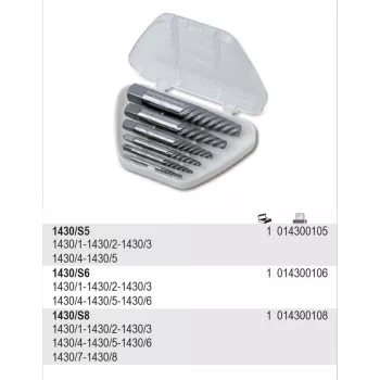 Conjunto de extratores de parafusos BETA 8 peças 1430/S8