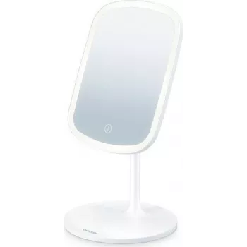 Beurer BS 47 espelho de cosmética iluminado com ampliação 5x, bateria recarregável e iluminação LED regulável 10468