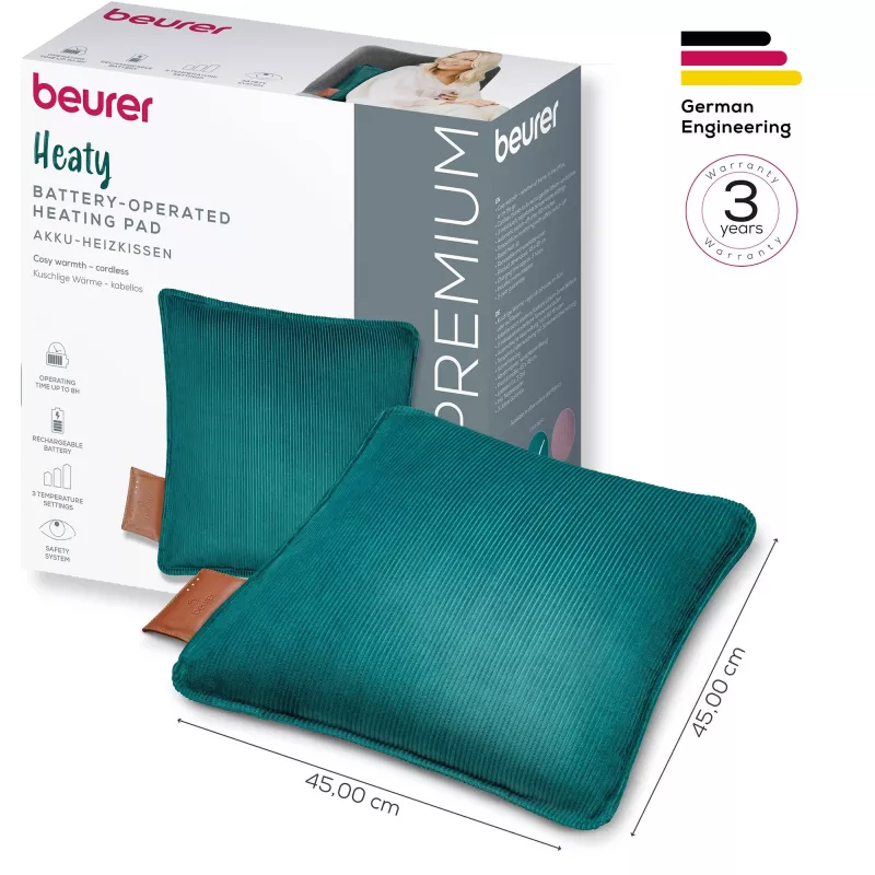 Beurer HK 77 Heaty Celestial Green Almofada aquecida com capa com cordão (20078)