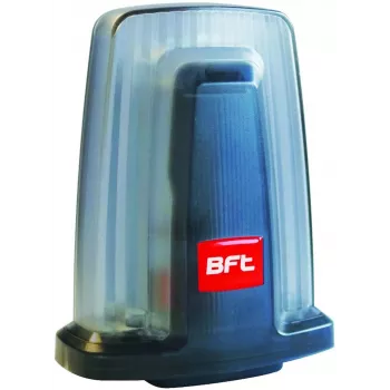 Luz estroboscópica BFT RADIUS LED BT A R1 W 24V com antena, difusor branco