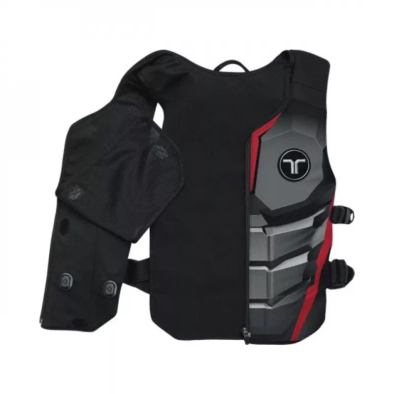 Colete háptico bHaptics TactSuit Air Onyx com 40 motores de vibração, Bluetooth, USB-C, malha respirável, preto