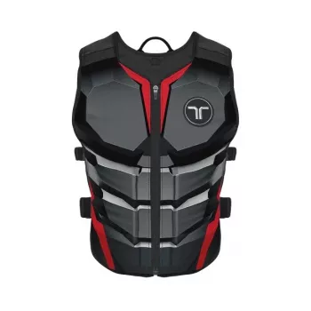 Colete háptico bHaptics TactSuit Air Onyx com 40 motores de vibração, Bluetooth, USB-C, malha respirável, preto
