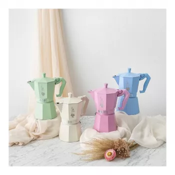 Cafeteira de fogão Bialetti Moka Exclusive 6TZ, Rosa (9064)