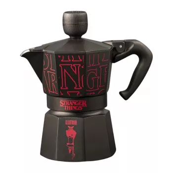 Cafeteira de fogão Bialetti Moka Express Sound Stranger Things 3 chávenas (150 ml) Preto