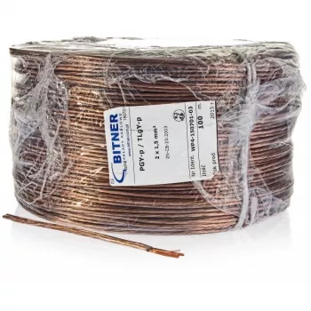 BITNER BiTsound PGY-p (TLgY) Cabo de altifalante 2x1mm2 rolo 100m