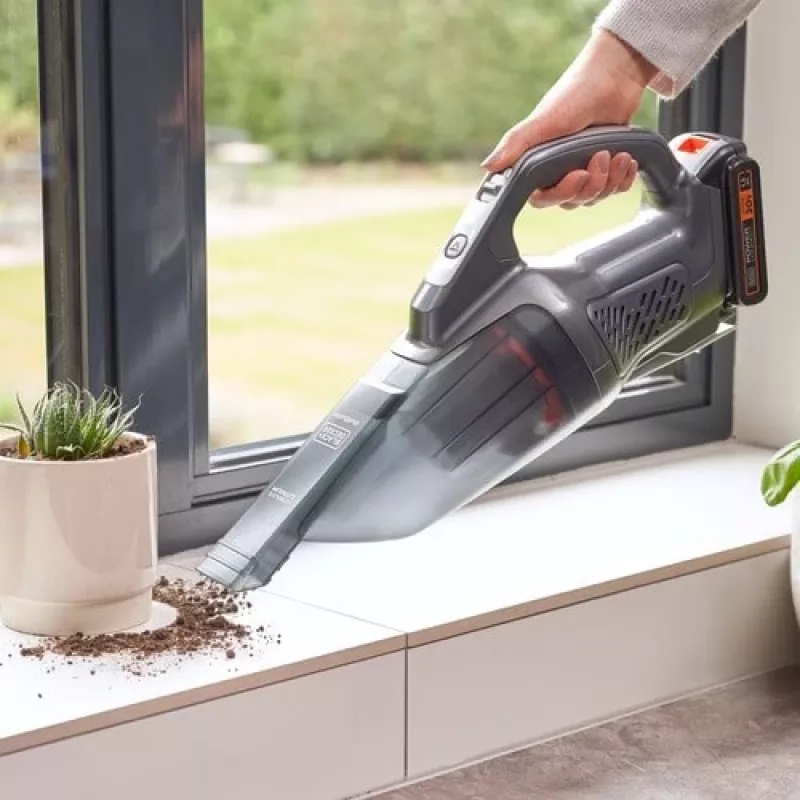 Aspirador de mão para automóvel BLACK+DECKER BCHV001C1 Powerconnect 12V, 0,56L sem saco, preto/cinzento/laranja