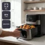 Fritadeira de ar quente digital BLACK+DECKER BXAF8001E 8L, 1700W, 8 programas, cesto antiaderente, Preto