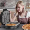 Máquina de waffles belgas BLACK+DECKER BXFC3200E 1400 W – antiaderente, termostato regulável, aço inoxidável