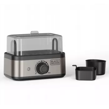 Máquina de cozer ovos BLACK+DECKER BXKS4800E, 400 W, 6 ovos, moles/médios/duros, preta