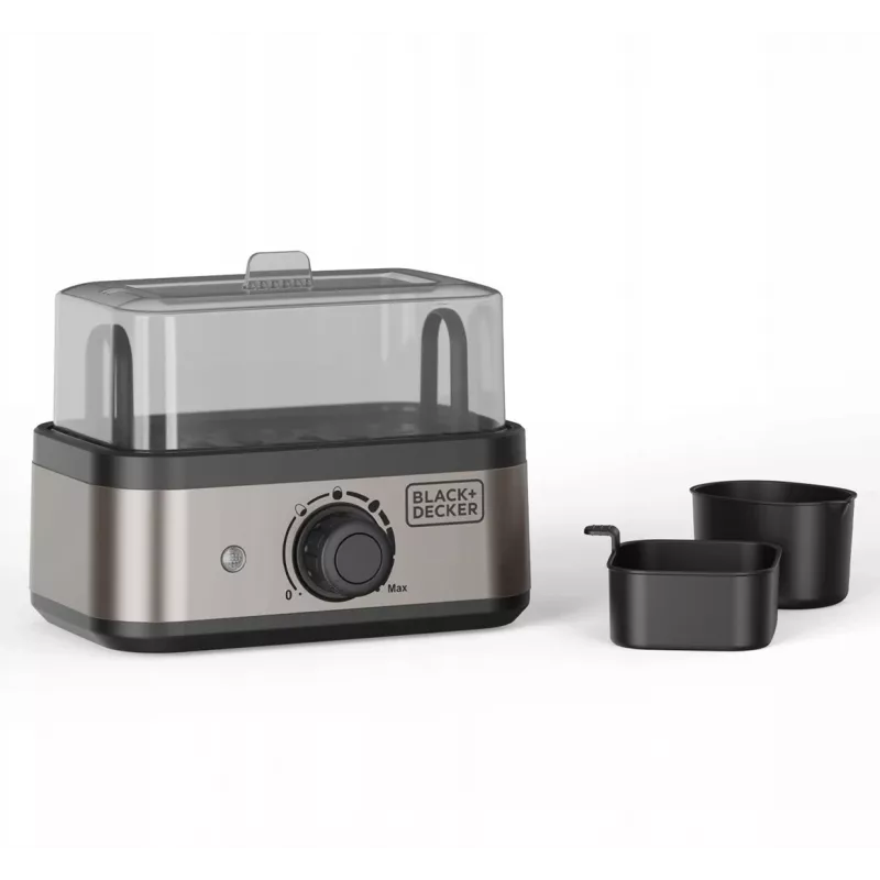 Máquina de cozer ovos BLACK+DECKER BXKS4800E, 400 W, 6 ovos, moles/médios/duros, preta