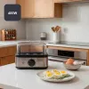 Máquina de cozer ovos BLACK+DECKER BXKS4800E, 400 W, 6 ovos, moles/médios/duros, preta