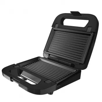 Máquina de sanduíches, máquina de waffles e grelhador 3 em 1 BLACK+DECKER BXSA754E com 3 placas antiaderentes intercambiáveis, 750 W, aço inoxidável