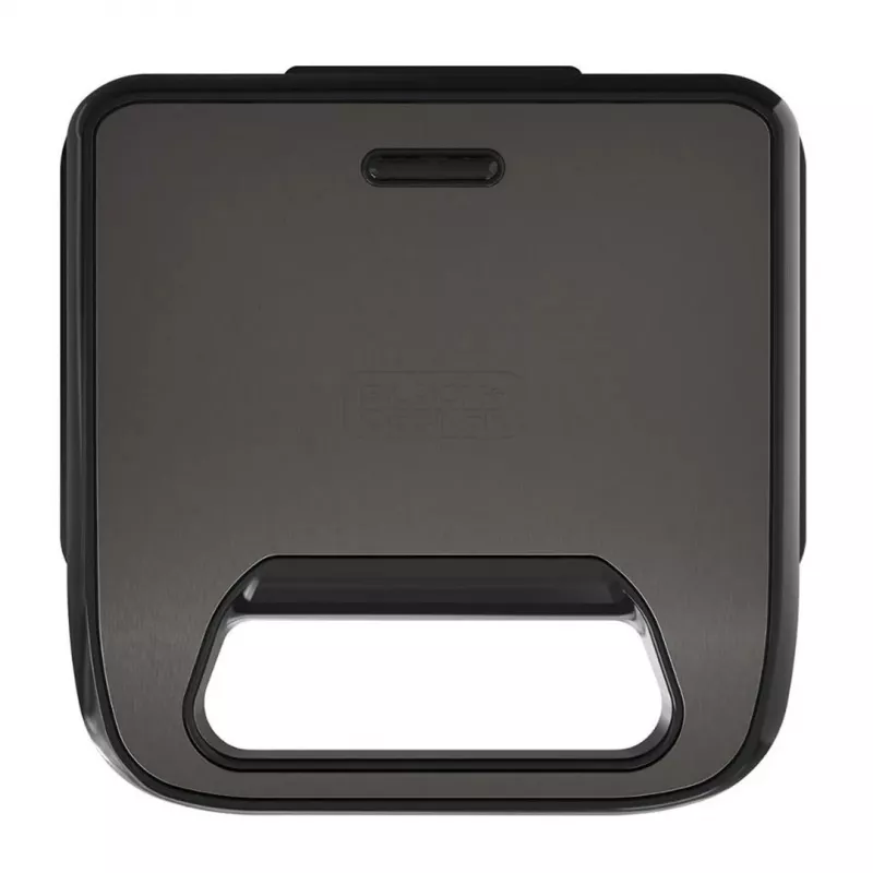 Máquina de sanduíches, máquina de waffles e grelhador 3 em 1 BLACK+DECKER BXSA754E com 3 placas antiaderentes intercambiáveis, 750 W, aço inoxidável