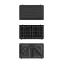 Máquina de sanduíches, máquina de waffles e grelhador 3 em 1 BLACK+DECKER BXSA754E com 3 placas antiaderentes intercambiáveis, 750 W, aço inoxidável