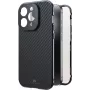 Black Rock Cover 360° vidro para Apple iPhone 15 Pro, fibra de carbono verdadeira (00221268)
