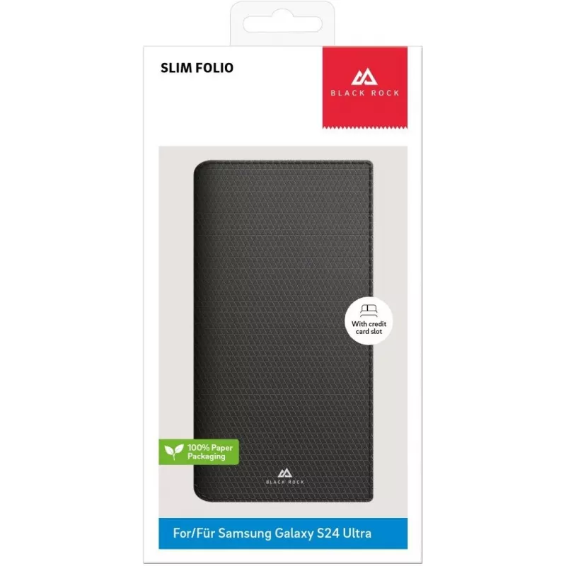 Black Rock capa tipo carteira Slim Folio para Samsung Galaxy S23 Ultra 6,8 polegadas preto 00226128