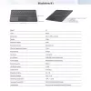 Teclado Bluetooth Blackview K1 sem fios ultra-slim 10 polegadas – bateria 280mAh, Bluetooth 3.0, compatível com Windows / Android / iOS, cinzento preto