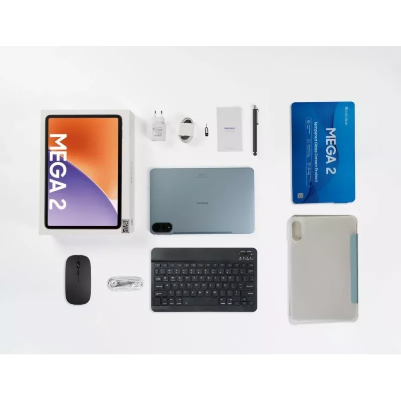 Blackview MEGA 2 Tablet 12 polegadas 6/256GB 4G LTE com conjunto de teclado, capa, stylus e rato, verde