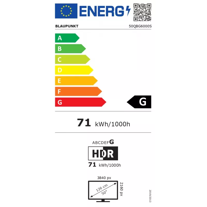 Blaupunkt 50QBG6000S 50 polegadas (126 cm) QLED 4K Ultra HD Google TV, Dolby Vision, Dolby Atmos