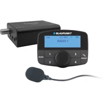Blaupunkt DABNPLAY 550 Recetor DAB+ com transmissor FM, mãos-livres Bluetooth, comando, preto 2 010 025 000 000