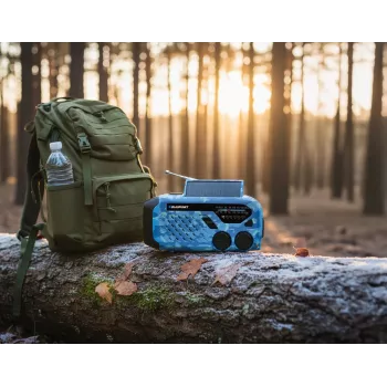 Blaupunkt ER10BC rádio de emergência AM/FM survival com lanterna LED, Blue Camo