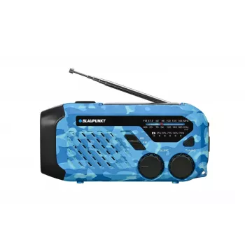 Blaupunkt ER10BC rádio de emergência AM/FM survival com lanterna LED, Blue Camo