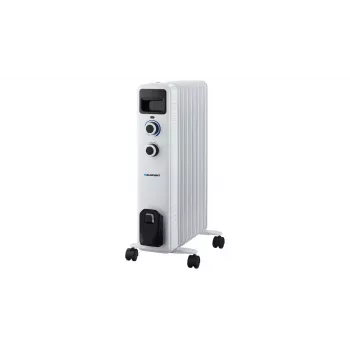 Blaupunkt HOR401 aquecedor a óleo 2000 W, branco, 3 níveis de aquecimento, termostato ajustável, proteção contra sobreaquecimento, proteção anti-tombo, 9 nervuras, funcionamento silencioso, para divisões até 25 m²