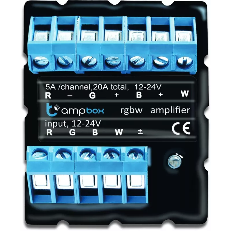 BLEBOX ampbox Controlador LED inteligente 4 canais Wi-Fi RGBW CCT 12-24V DC