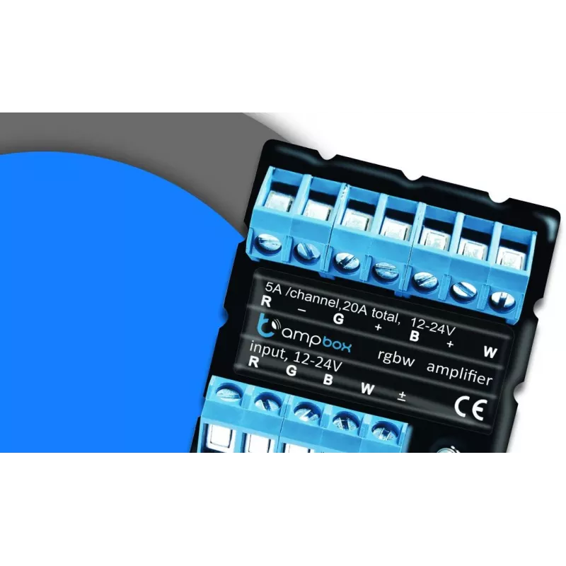 BLEBOX ampbox Controlador LED inteligente 4 canais Wi-Fi RGBW CCT 12-24V DC