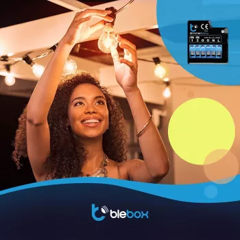 Módulo dimmer inteligente BLEBOX DimmerBox WiFi 230V 250W para fontes de luz reguláveis