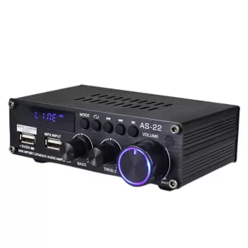 Amplificador de áudio Blitzwolf AS-22, 45 W, Bluetooth 5.0, USB + comando (preto)